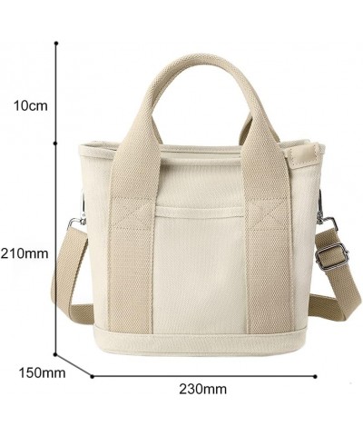 Canvas Tote Bag Crossbody Bags for Women Tote Purse with Zipper Messenger Bag for Shopping Travel for Vacation Work White $13...