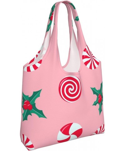 Merry Christmas Single Shoulder Commuter Canvas Tote Bags For Women And Men Merry Christmas19 $12.75 Totes