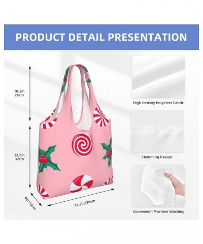 Merry Christmas Single Shoulder Commuter Canvas Tote Bags For Women And Men Merry Christmas19 $12.75 Totes