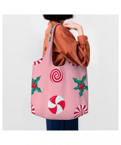 Merry Christmas Single Shoulder Commuter Canvas Tote Bags For Women And Men Merry Christmas19 $12.75 Totes