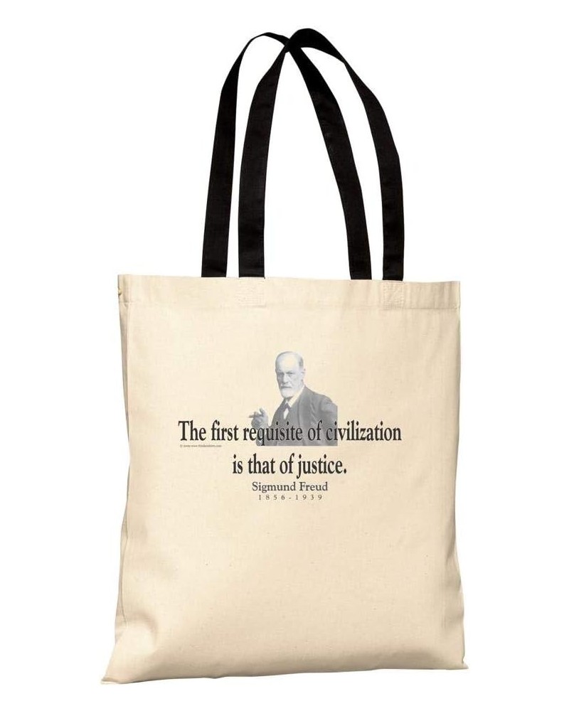 Tote Bag - Sigmund Freud Quote - The first requisite of civilization $10.00 Totes