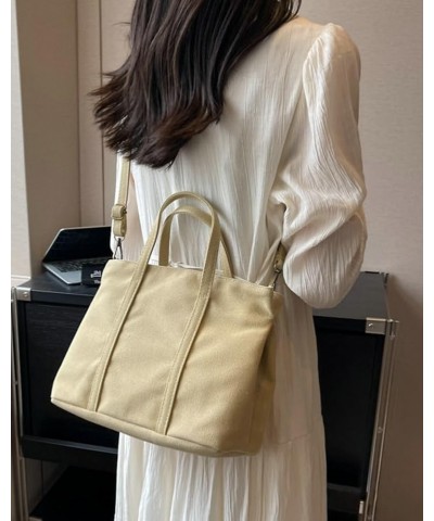 Canvas Hobo Shoulder Bag for Women Classic Fashion Tote Bag Satchel Handbag Large Casual Purse Crossbody Bag Khaki $30.71 Totes