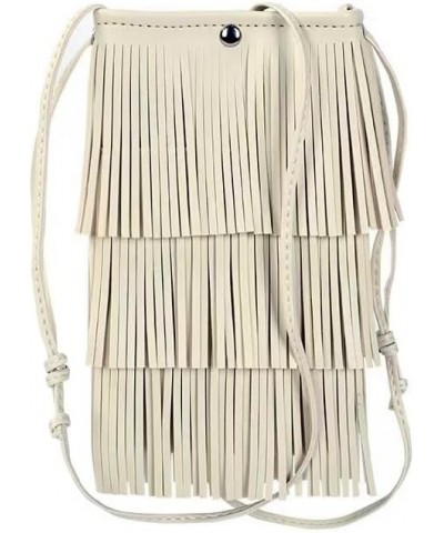 Small Fashion Triple Layers Mini Tassel Purse Cell Phone Bag Fringe Crossbody Purse Shoulder Bag Hobo Bags White $16.45 Hobo ...