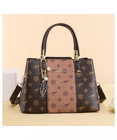 Women Leather Satchel Purses Handbags For Trendy, Luxury Lady Shoulder Tote Bag Brown01 $21.30 Totes