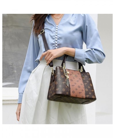 Women Leather Satchel Purses Handbags For Trendy, Luxury Lady Shoulder Tote Bag Brown01 $21.30 Totes