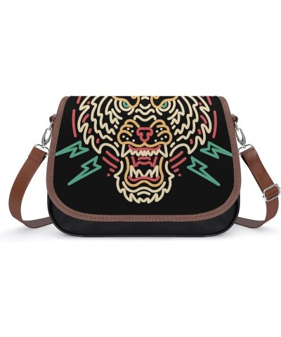 Printed Shoulder Crossbody Bag Leather Hobo Bags Medium Ladies Top Handles Satchels Retro Floral Skeleton Color13 $21.50 Hobo...