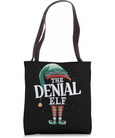 Denial Elf Christmas Group Xmas Pajama Party Tote Bag $13.17 Totes