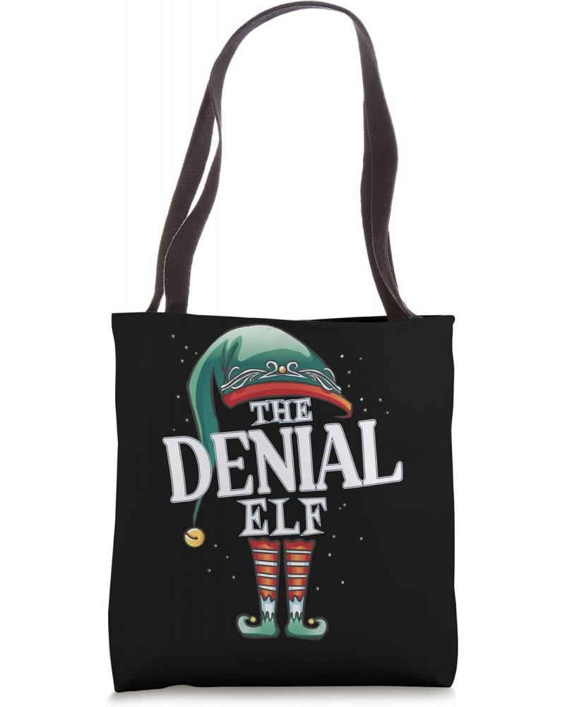 Denial Elf Christmas Group Xmas Pajama Party Tote Bag $13.17 Totes