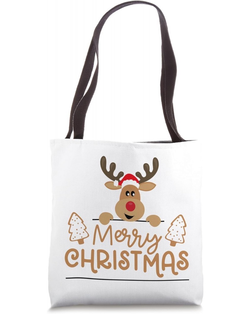 Reindeer Merry Christmas Tote Bag $12.96 Totes