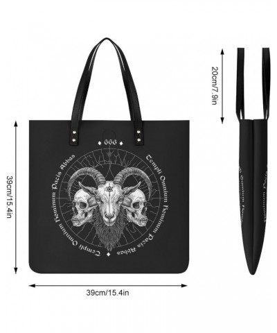 Demon Goat Head Handbag Large Capacity Top-Handle Bag Ladies Shoulder Totes $13.64 Totes