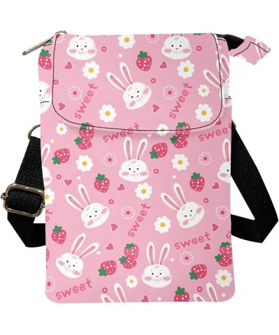 Crossbody Purse Travel Handbag Sling Cell Phone Bags for Women Teen Girls Cute Rabbit $10.45 Crossbody Bags