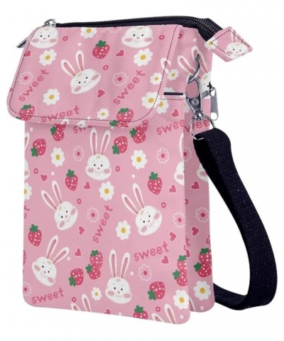 Crossbody Purse Travel Handbag Sling Cell Phone Bags for Women Teen Girls Cute Rabbit $10.45 Crossbody Bags