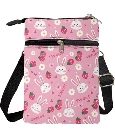 Crossbody Purse Travel Handbag Sling Cell Phone Bags for Women Teen Girls Cute Rabbit $10.45 Crossbody Bags