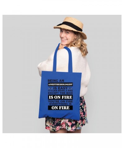 Anesthesiologist its riding a Bike on Fire Natural White Multicolor Canvas Tote Bag 431 $18.01 Totes