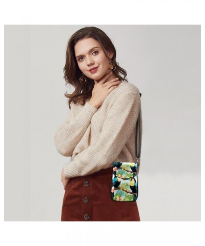 Classic PU Leather Phone Bag - Durable Cell Phone Wallet, Convenient Crossbody Purse Lovely Toucans Print Multicoloured6 $12....