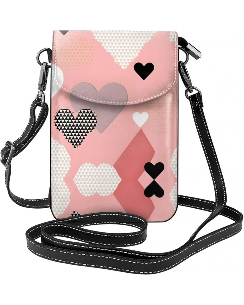 Dark Medium Stylish And Secure Cell Phone Purse Wallet Crossbody - Perfect For Daily Use And Travel Abstract Love Chart $23.8...