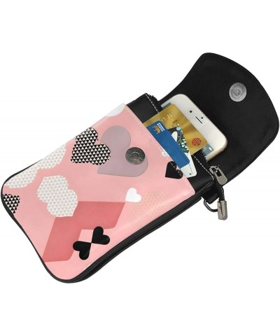 Dark Medium Stylish And Secure Cell Phone Purse Wallet Crossbody - Perfect For Daily Use And Travel Abstract Love Chart $23.8...