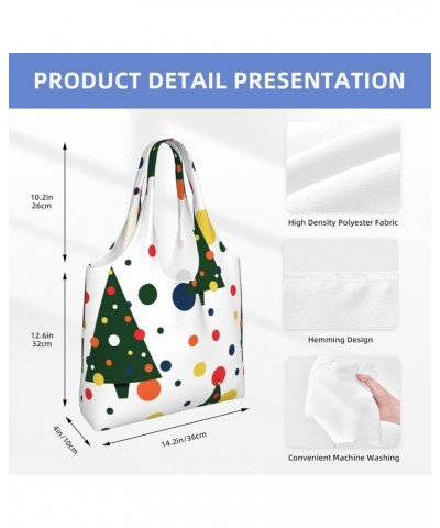 Merry Christmas Single Shoulder Commuter Canvas Tote Bags For Women And Men Merry Christmas1 $12.97 Totes