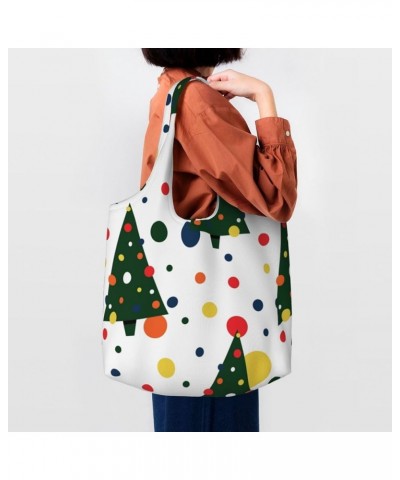 Merry Christmas Single Shoulder Commuter Canvas Tote Bags For Women And Men Merry Christmas1 $12.97 Totes