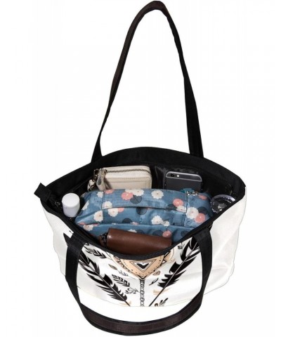 Tote Bag with Zipper, Casual Handbags for Women, Shoulder Bag, cartoon arrow feather $15.03 Totes