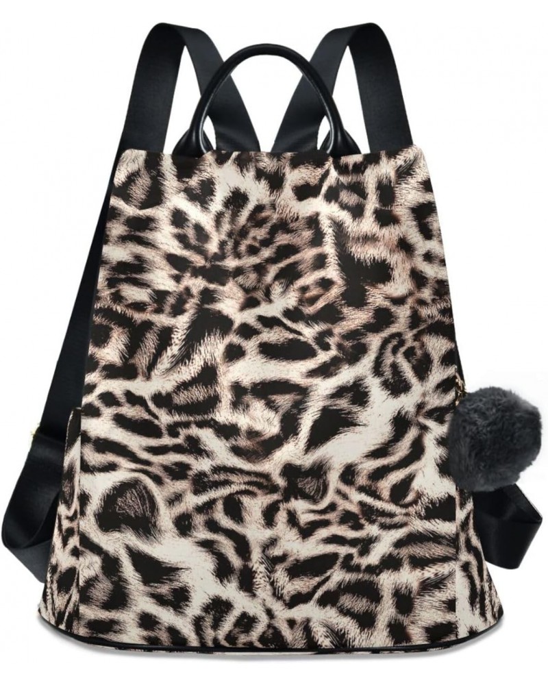 Leopard Print Animal Cheetah Backpack Purse for Women Anti Theft Fashion Back Pack Shoulder Bag $23.99 Backpacks