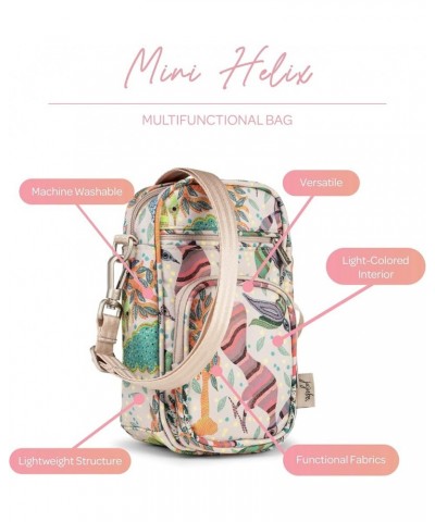 Mini Helix Small Crossbody Bag with Multiple Pockets For Moms or Teens Wild Life $9.74 Crossbody Bags