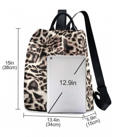 Leopard Print Animal Cheetah Backpack Purse for Women Anti Theft Fashion Back Pack Shoulder Bag $23.99 Backpacks