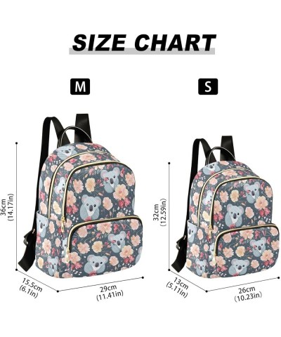 Cute Koalacute Fox Couple Flower Backpack Purse for Women Small Travel Bag Fashion Daypack M 202a4561 S(10.23"x5.11"x12.59") ...