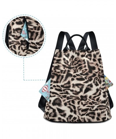 Leopard Print Animal Cheetah Backpack Purse for Women Anti Theft Fashion Back Pack Shoulder Bag $23.99 Backpacks