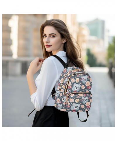 Cute Koalacute Fox Couple Flower Backpack Purse for Women Small Travel Bag Fashion Daypack M 202a4561 S(10.23"x5.11"x12.59") ...