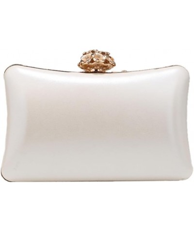 Women Trendy Evening Clutch Luxury Handbag with Rhinestone for Wedding Party Prom Banquet A-white $23.59 Evening Bags