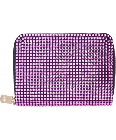 Glitter Rhinestone Wallet Shiny Purse Money Coin Mini Evening Clutch Bag Zipper Card Holder Pink $8.89 Wallets