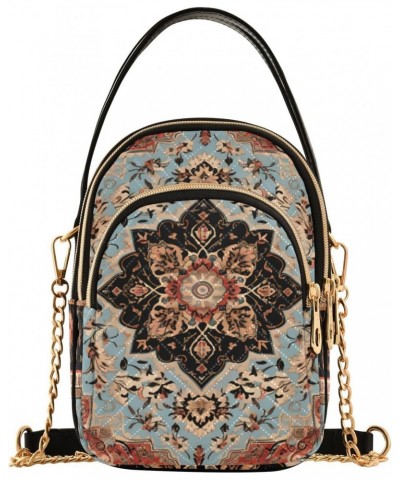 Boho Mandala Flower (3) Quilted Crossbody Bag for Women, Small Cell Phone Bag Shoulder Handbags Purse with Leather Strap $11....