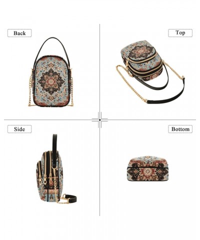 Boho Mandala Flower (3) Quilted Crossbody Bag for Women, Small Cell Phone Bag Shoulder Handbags Purse with Leather Strap $11....