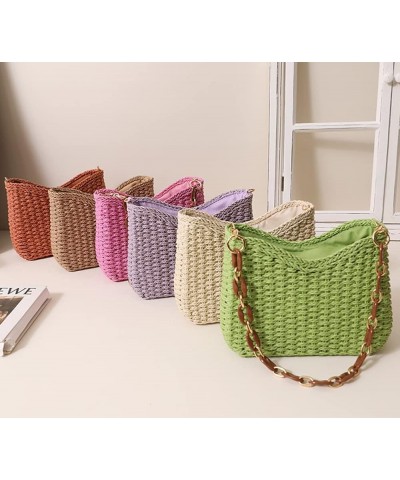 Straw Beach Bag Tote Bag Women Cute Hobo Bag Satchel Bag Crossbody Bags Straw Travel Bag Tote Handbag 2023 Beige $15.50 Totes