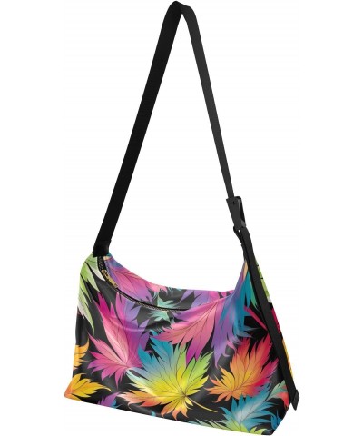 Colorful Leaves Tote Bag for Women Large Hobo Bags Crossbody Bag Messenger Bag with Adjustable Strap for Travel Women $16.82 ...