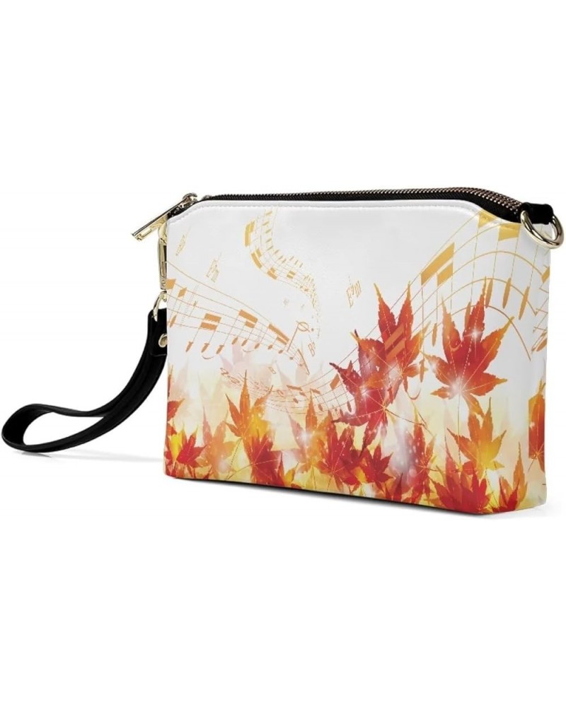 Clutch Purses for Women Formal Zipper Wallet Ladies Purses and Handbags Crossbody Bag Maple Leaf $14.57 Evening Bags