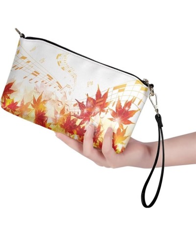 Clutch Purses for Women Formal Zipper Wallet Ladies Purses and Handbags Crossbody Bag Maple Leaf $14.57 Evening Bags