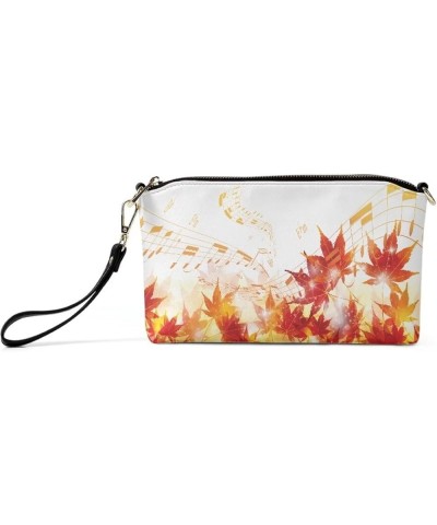 Clutch Purses for Women Formal Zipper Wallet Ladies Purses and Handbags Crossbody Bag Maple Leaf $14.57 Evening Bags