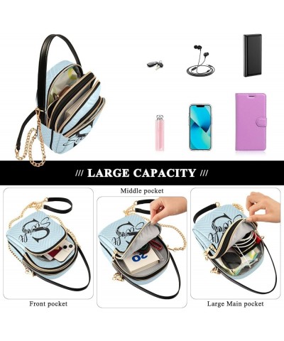 Custom Light Pink Crossbody Bags for Women Travel Crossbody Bags Phone Bags Wallet with Chain Strap 18 $12.18 Satchels