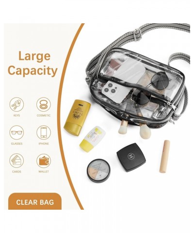 Clear Purses for Women Stadium Approved Clear Bags Small Crossbody Bags Trendy for Concerts Sports A01-black $9.59 Crossbody ...