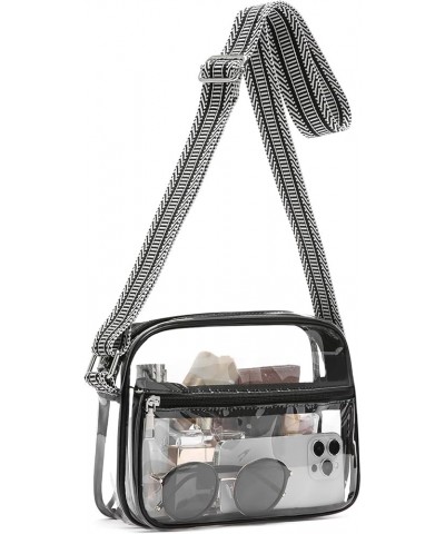 Clear Purses for Women Stadium Approved Clear Bags Small Crossbody Bags Trendy for Concerts Sports A01-black $9.59 Crossbody ...