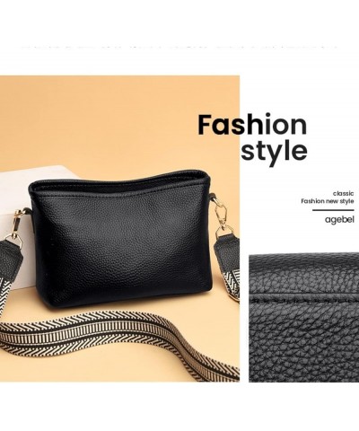 Crossbody bags for Women Crossbody Purse Shoulder Bag Top Layer Leather Blue $17.81 Crossbody Bags