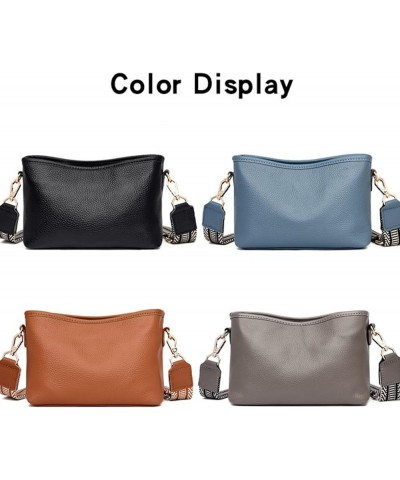 Crossbody bags for Women Crossbody Purse Shoulder Bag Top Layer Leather Blue $17.81 Crossbody Bags