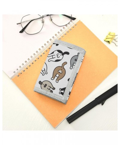 Cute Funny Dog Slim Front Pocket Wallet RFID ID Card Holder Cute Small Wallet with Keychian for Women Kids one size Cute Funn...