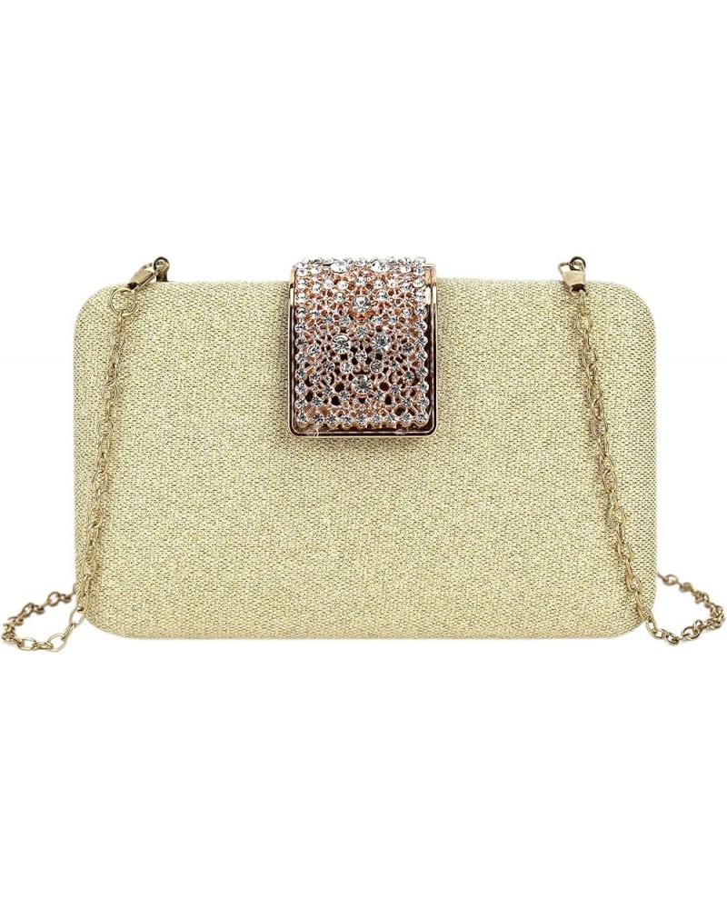 Women Metal Vintage Evening Bag Clutch Purse Hollow Wedding Party Chain Crossbody Bag U-gold $17.49 Evening Bags