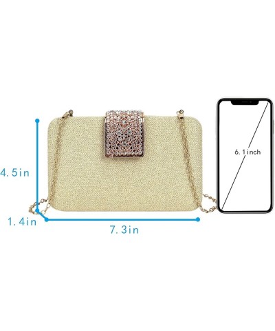 Women Metal Vintage Evening Bag Clutch Purse Hollow Wedding Party Chain Crossbody Bag U-gold $17.49 Evening Bags