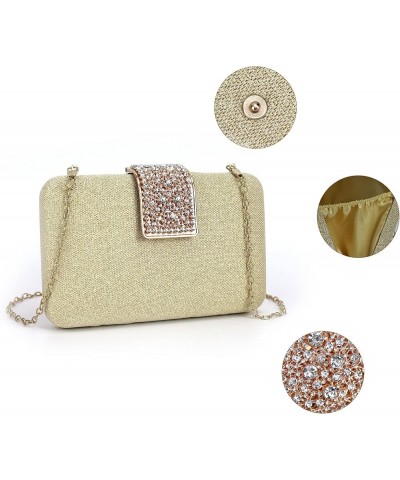 Women Metal Vintage Evening Bag Clutch Purse Hollow Wedding Party Chain Crossbody Bag U-gold $17.49 Evening Bags