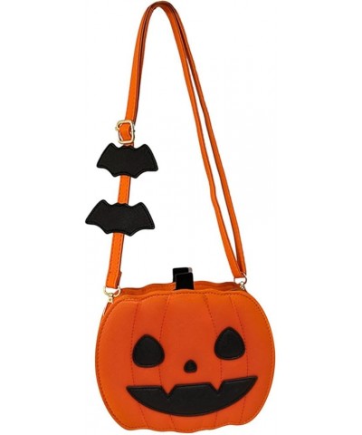 Women Shoulder Bag Pumpkin Crossbody Bags, Casual Portable Storage Pouch Tote Bag Handbag Purse for Halloween Mini Umbrella S...