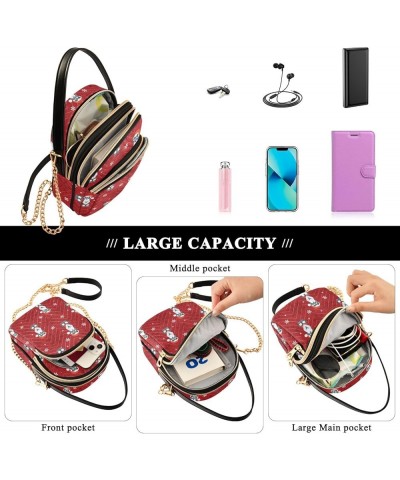 Small Crossbody Handbag for Women Mini Over Shoulder Purse with Three Zippered Pockets Durable Shoulder Bag Color-hf011 $14.0...